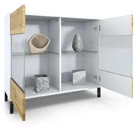 Vladon Bari Büroschrank 92,5 x 83,5 x 35 weiß