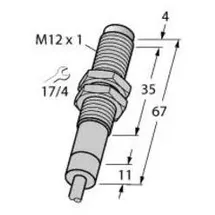 Turck Sensor nicht bündig PNP, Schließer NI4-EM12D-AP6/S120