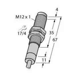 Turck Sensor nicht bündig PNP, Schließer NI4-EM12D-AP6/S120