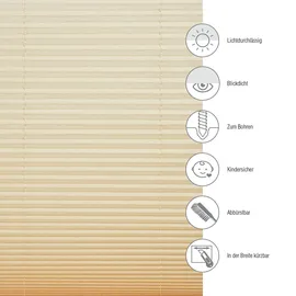 Schöner Wohnen Plissee Milla 90 x 130 cm beige