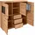 Home Affaire Highboard HOME AFFAIRE "Ribe,125cm breit,115cm hoch, Fronten Massivholz,5Türen,3 Schubladen", beige (kernbuche teilmassiv), B:125cm H:115cm T:35cm, Holz teilmassiv, Sideboards, Highboard, Holz massiv, Holzwerkstoff, Metall Griffe,10Fächer, Böden