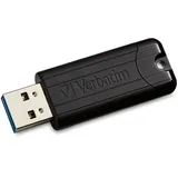 Verbatim PinStripe USB-Stick, 256 GB - High-Speed USB 3.0-Schnittstelle, externer Speicherstick, mit Schiebefunktion, schwarz
