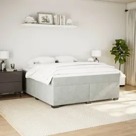 vidaXL Boxspringbett 180 x 200 cm Hellgrau