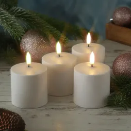 uYuni LED Kerzen 4 St. 6,8 cm weiß