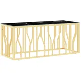 vidaXL Golden Gold Edelstahl und Glas 110 x 45 x 45 cm
