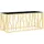 vidaXL Golden Gold Edelstahl und Glas 110 x 45 x 45 cm
