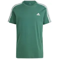 Adidas Essentials Single Jersey 3-Streifen Kurzarm-T-Shirt Collegiate Green S