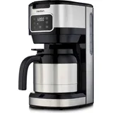 Medion Kaffeemaschine mit Thermoskanne und Timer (Filtermaschine, 10 Tassen, 1,25 Liter, 900 Watt, Timer Zeitschaltuhr, Antitropf, Display, MD11019)