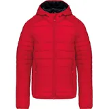 Kariban Leichte Steppjacke mit Kapuze - Rot