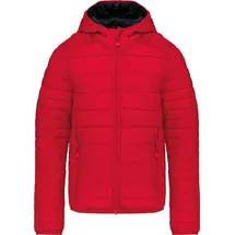 Kariban Leichte Steppjacke mit Kapuze - Rot