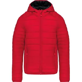 Kariban Leichte Steppjacke mit Kapuze - Rot