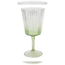 Decoris Weinglas 18cm Kunststoff - Weinkelch mit Rillen Trinkgeschirr Gläser Rotweinglas Weißweinglas Cocktailglas Aperitifglas Trinkglas Transparent Grün