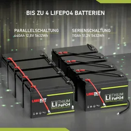 LANGZEIT Batterien LiFePO4 110Ah 12V Batterie