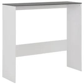 vidaXL Bartisch 130 x 40 x 120 cm Weiß/Grau