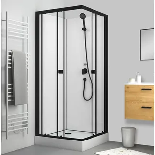 Marwell Prime Style Square – Fertigdusche mit Acrylwanne, Armatur – Sicherheitsglas