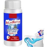 Leistungsstarkes Rohrbaggermittel, Meledmatte WC-Rohrreiniger, Haushaltsabflussverstopfungsentferner, Pulver, komplettes Rohrleitungsmittel, für Küchenspüle, Rohrleitungsreinigungswerkzeug (1 Stück)