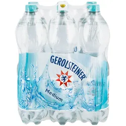 Gerolsteiner Mineralwasser Medium 1,5 Liter, 6er Pack