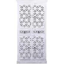 Marrakesch Orient & Mediterran Interior Kleiderschrank Hamada 90 x 180 x 0 cm Weiß