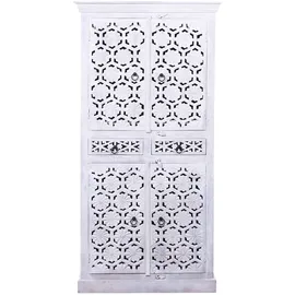 Marrakesch Orient & Mediterran Interior Kleiderschrank Hamada 90 x 180 x 0 cm Weiß