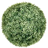 Mendler Künstlicher Busch HWC-L77, Buchskugel Dekopflanze Buchsbaumkugel Kunstpflanze Buxus, Outdoor Ø 55cm - weiß