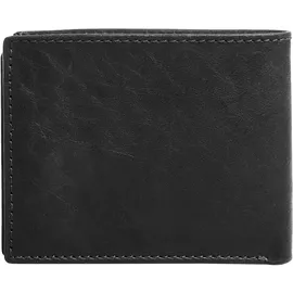 mano Don Simon Geldbörse Leder 11 cm - Schwarz