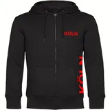 multifanshop Kapuzen Sweatshirt Jacke Herren Rot/Schwarz L