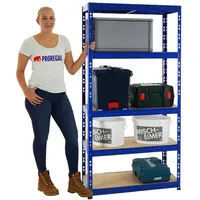 Proregal Schwerlastregal Metall 180x90x45 cm blau
