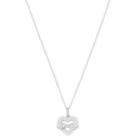 Tom Tailor Kette mit Anhänger Herz Infinity Silber/Glas
