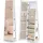 Songmics Schmuckschrank mit LED und Spiegel 360° drehbar grau/weiß