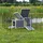 LIONTO Kleintierstall 70 x 43 x 45 cm grau