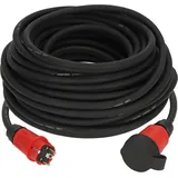 Brennenstuhl Professional Verlängerungskabel VN 2200 (25m Kabel H07RN-F 3G2,5 in schwarz, Baustelleneinsatz und ständiger Einsatz im Freien IP44, Made in Germany)