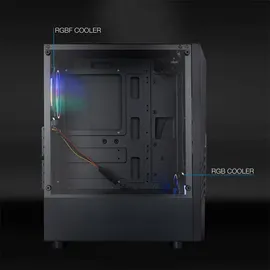 TooQ TQGCC102-B Biohazard gehärtetes Glas USB 3.0 Schwarz