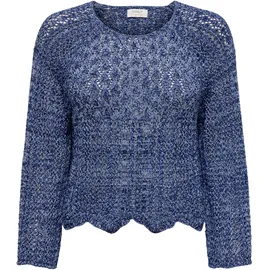 Only Onlnola Life 3/4 Pullover KNT Noos Blau S