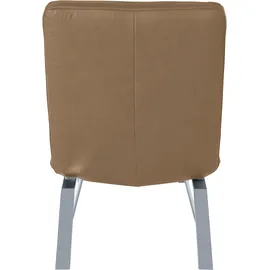 W.Schillig Relaxliege daily dreams Leder/Polyester 75 x 91 x 170 cm Braun mit Kissen