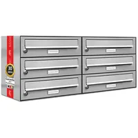 AL Briefkastensysteme Edelstahl Briefkastenanlage Silber