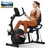Merach Liege-ergometer, Heimtrainer Fahrrad für Zuhause, 8 Widerstandsstufen, App, bis 158kg, Tablet-Halter, leise