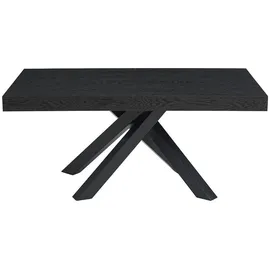 vente-unique Ausziehtisch 6 bis 10 Personen schwarz