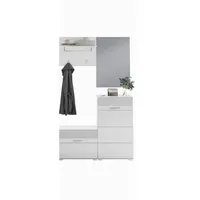 Garderoben-Set , weiß , Maße (cm): B: 115 H: 190