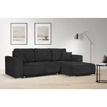 OTTO home Ecksofa OTTO HOME "BEATRICE optionale Schlafsofa mit Bettkasten, B/T/H: 265/170/86 cm", grau (anthrazit), B:265cm H:86cm T:170cm, 100% Polyester, Sofas, Ecksofa, L-Form, wahlweise auch mit Bettfunktion und Bettkasten