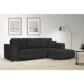 OTTO home Ecksofa OTTO HOME "BEATRICE optionale Schlafsofa mit Bettkasten, B/T/H: 265/170/86 cm", grau (anthrazit), B:265cm H:86cm T:170cm, 100% Polyester, Sofas, Ecksofa, L-Form, wahlweise auch mit Bettfunktion und Bettkasten