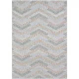 Novel Outdoorteppich Melissa, Grau, Beige, Textil, geometrisch, rechteckig, 160x230 cm, für Fußbodenheizung geeignet, schmutzabweisend, Hausstauballergiker pflegeleicht, Teppiche & Böden, Teppiche, Outdoorteppiche