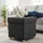 Relaxdays Hocker mit Stauraum Polyester 38 x 38 x 38 cm Dunkelgrau