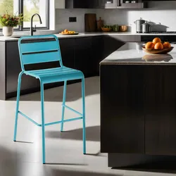 Oviala Business Hochstuhl aus blauem Metall