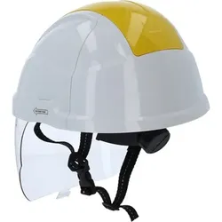 Arbeits-Schutzhelm mit Gesichtsschutz, gelb - gelb