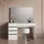 livinity SCHMINKTISCH Imola Weiß/Gold 120 cm mit Hocker