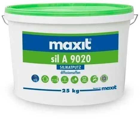 Silikat-Scheibenputz - maxit sil A 9020 K, weiß - 25kg - 1,0mm