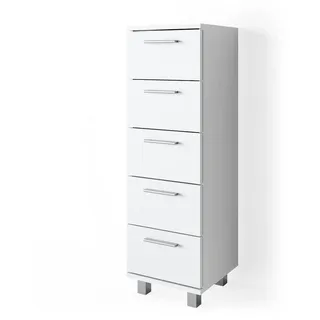 Vicco Badschrank Ilias, Weiß, 30 x 95 cm