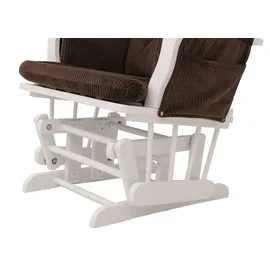 Mendler Relaxsessel HWC-C76 Cord 52 x 100 x 80 cm Braun mit Hocker