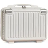 Balakaka Kosmetikkoffer mit Handgriff 31x18x26 cm, 14L Beautycase Damen mit Elastischem Band, Tragbare wasserdichte Kosmetikkoffer Hartschale für Frauen Mädchen, Weiß