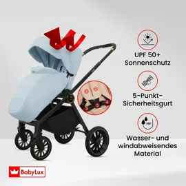 Babylux Kinderwagen 3in1 Set Blau